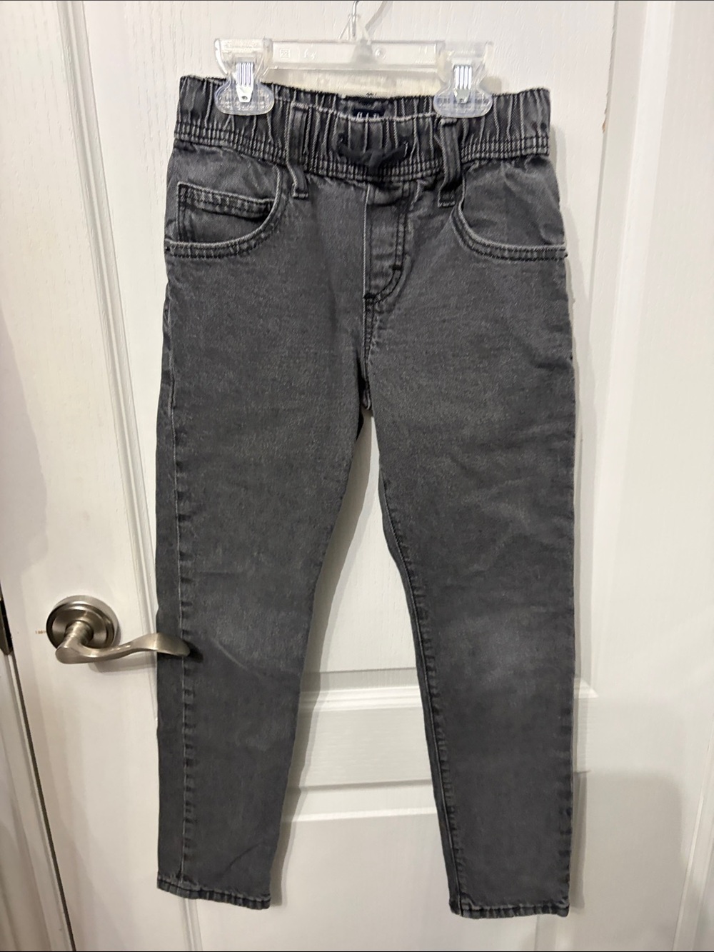 GAP Kids Dark Gray Elastic-Waist Denim Jeans